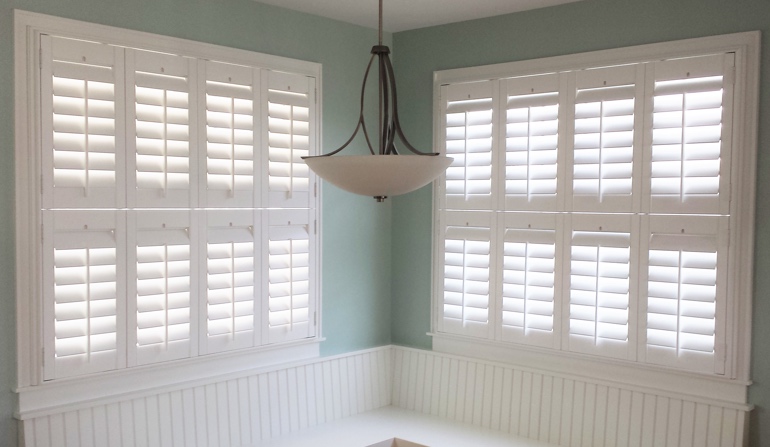 Tampa plantation shutters in dining room